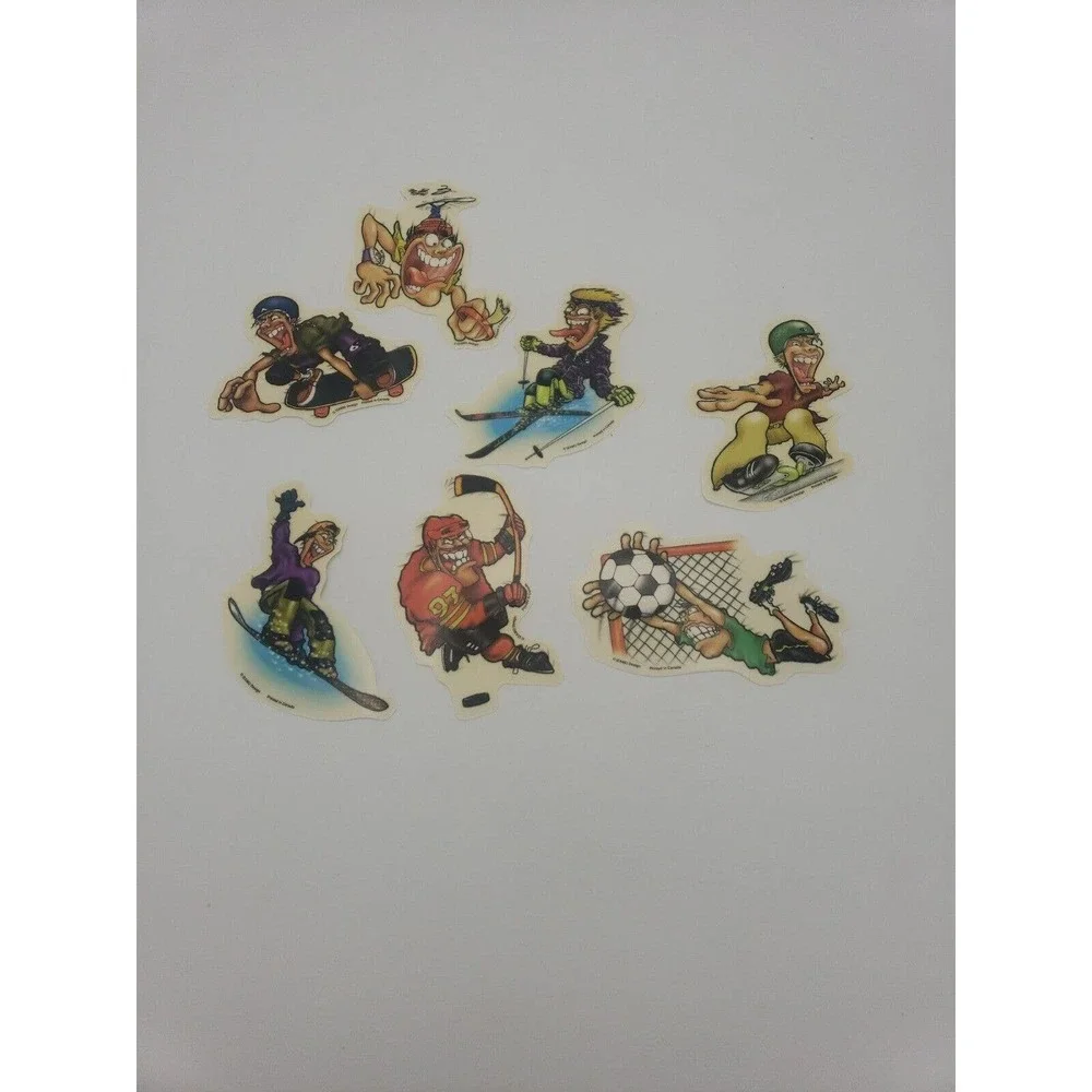 90s y2k Vintage Izamo skateboard Sports Vending Machine Stickers Set Of 7